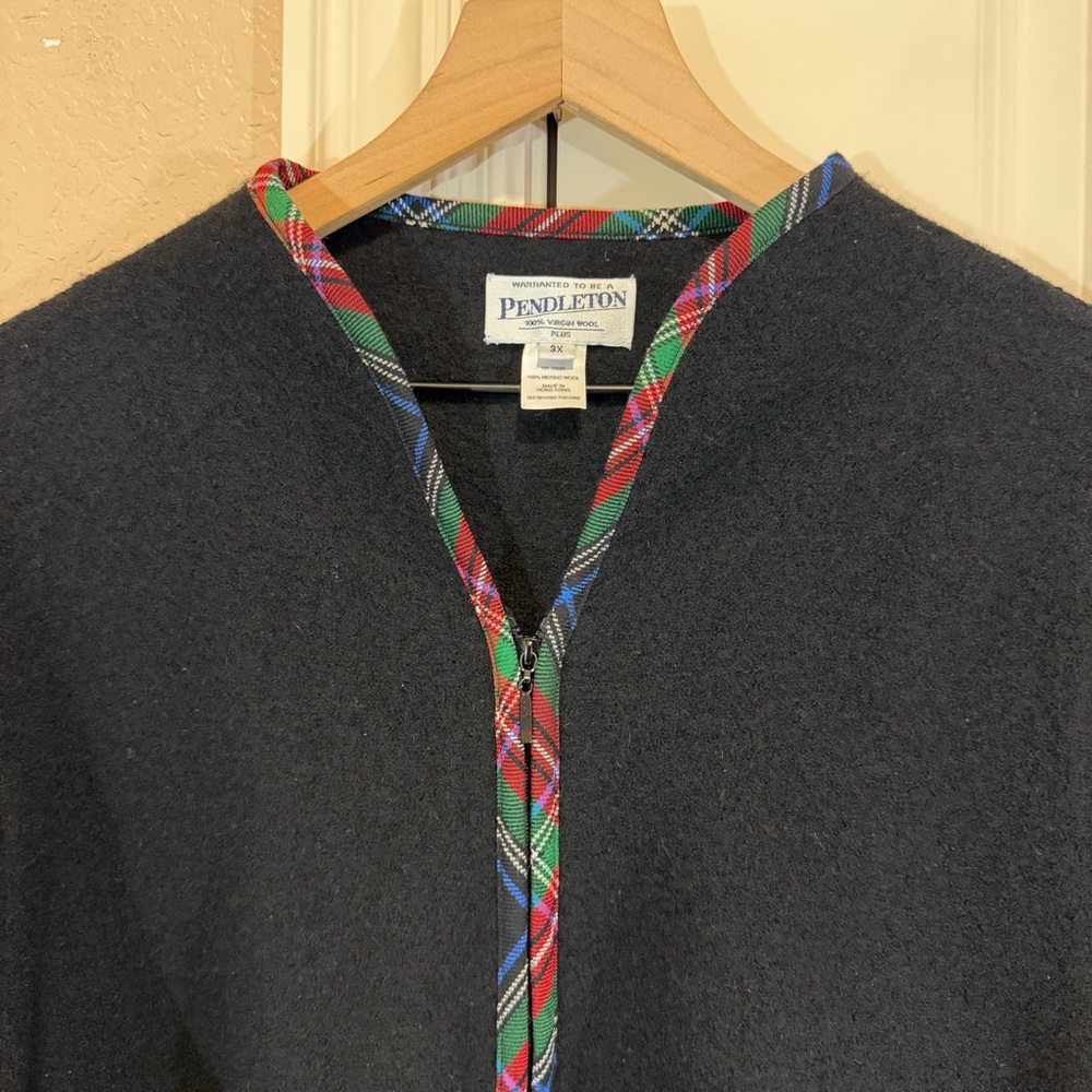 Pendleton Virgin Wool Full Front Zip Cardigan Swe… - image 2